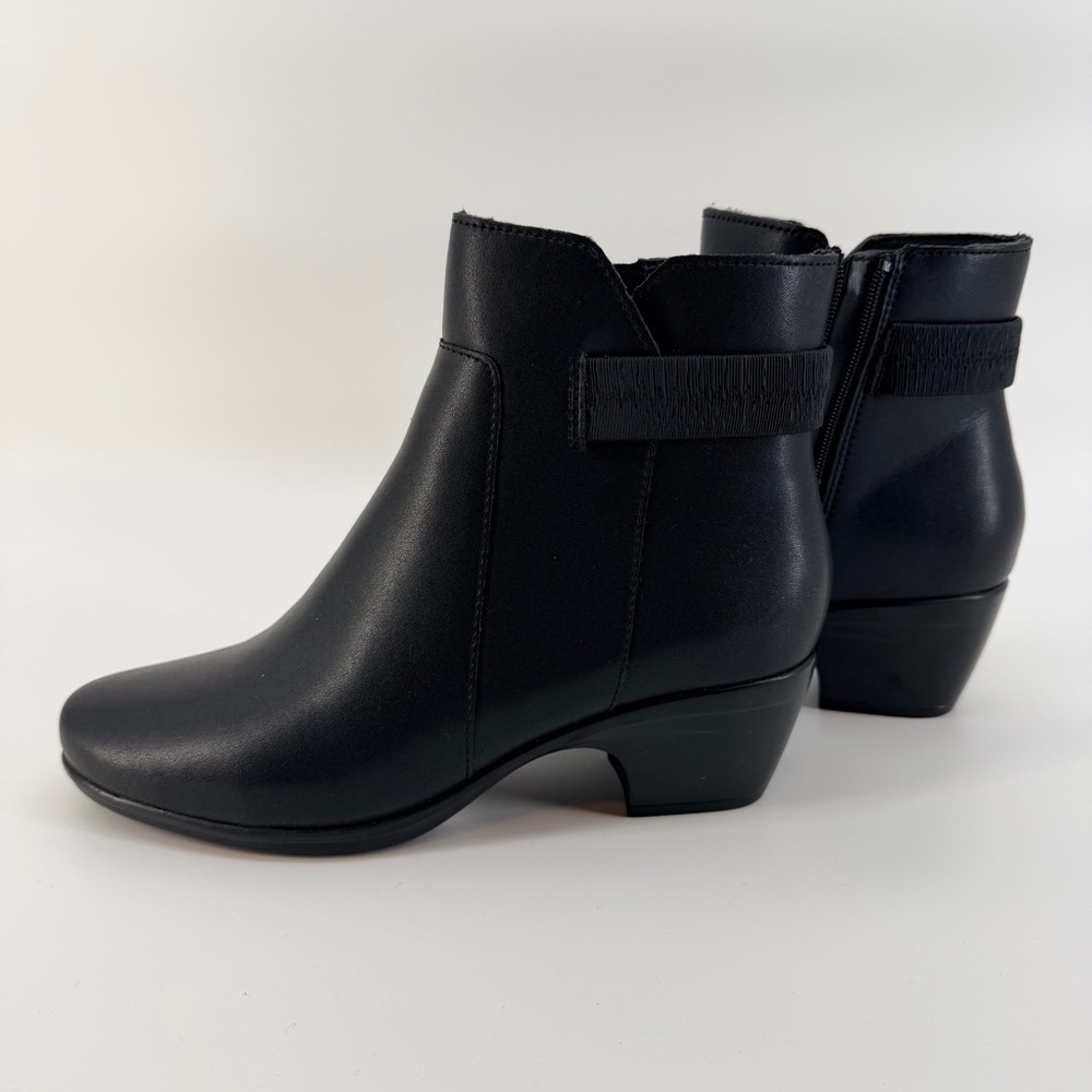 Clarks Black Emily Holly Ankle Booties - Picture 2 of 5